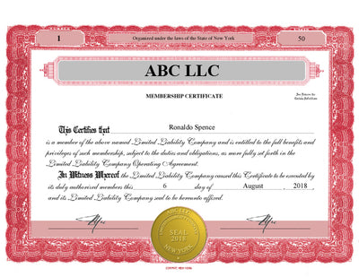 Gold Electronic Digital Limited Liabilty Kit with Interest Certificates