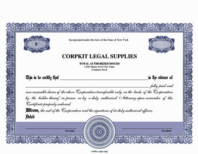 Electronic Digital Single Class Precise Stock Certificates
