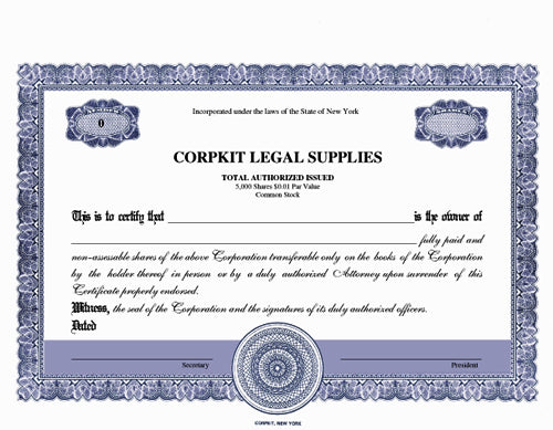 Electronic Digital Single Class Precise Stock Certificates