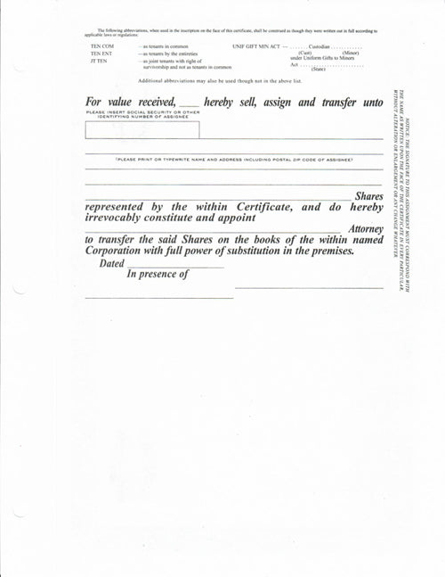 CorpKit Standard Wording Precise Certificates