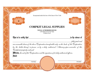 Electronic Digital Single Class Corporate Kit with Elite Certificates