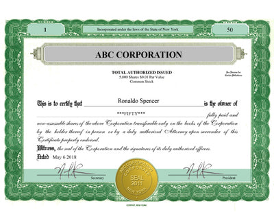 Gold Electronic Single Class Corporate Kit with Corpkit Standard Certificates