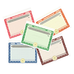 Stock Certificates Blank Standard with Standard Wording on the Back