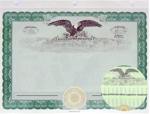 CorpKit Blank Eagle Border only certificate