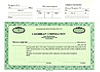 Custom Top Stub Certificates Single Class Corporation