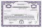 Special Order Stock Certificate