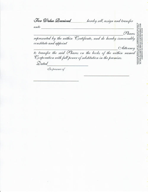 Look-Alike Dwight Jackson Standard Wording Certificates