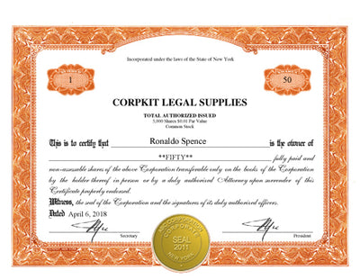 Gold Electronic Digital Single Class Corporate Kit with Elite Certificates