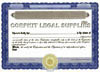  Custom Stock Certificates Single Class Corporation (Standard Border)