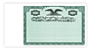 Blank Side Stub Certificates with Standard Wording on the Back SS BW1