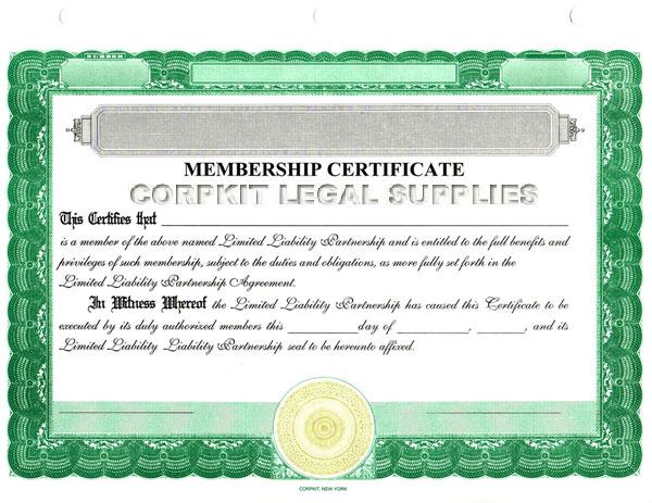 green standard certificate